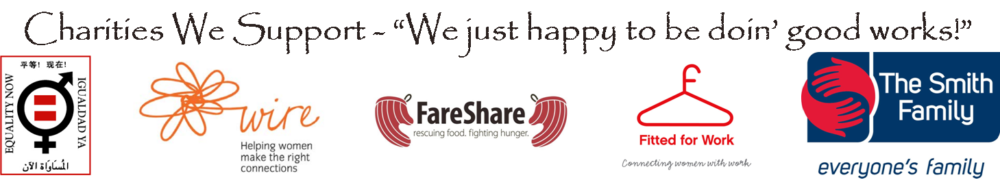 Charities We're Proud to Support - Equality Now, WIRE, FareShare, Fitted for Work, The Smith Family